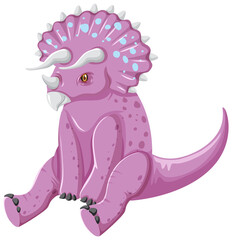 A dinosaur triceratops on white background