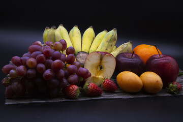 Various types of seasonal fruits, delicious taste,Include Clipping Path.