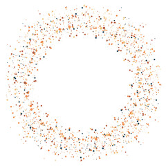 Abstract round frame. Splash of paint. Vector element.