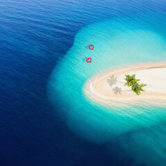 tropical island in the sea