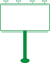 Blank billboard for advertisement isolated mock up blank green framed template