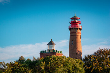 Fototapeta na wymiar Leuchtturm am Kap Arkona auf Insel Rügen
