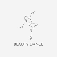 Ballet Logo Line Art Dance