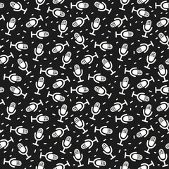 Microphones seamless pattern