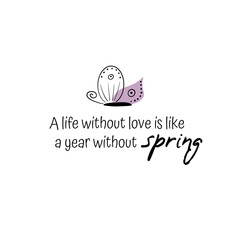 Vector illustration of spring lettering isolated set with decorative elements of sun, chickens, willow, tulip