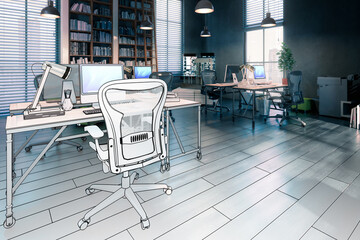 Administration & Planning Office In Design (concept) - 3D Visualization