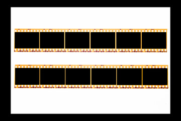 (35 mm.) film collections frame.With black space.film camera.text space.film template.	