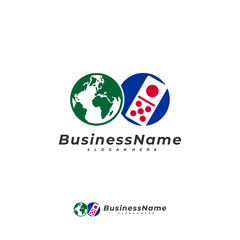 Domino World logo vector template, Creative Domino logo design concepts