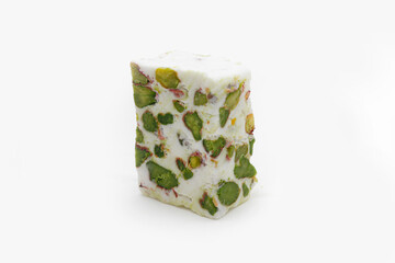 Nougat Pistachios Square Some call it Oriental Nougat, we call it Lebanese Nougat or Maban nougat . These delicious confections are filled with the tastiest of Dry Roasted Pistachios.