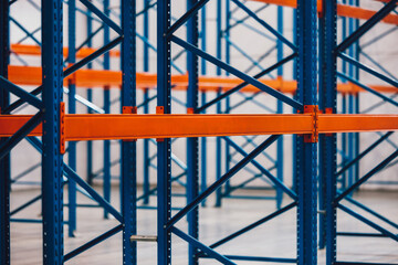 Close up of an empty shelf, modern building.