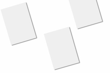 Blank paper illustration for mockup. Flyer or poster. 3D Rendering.