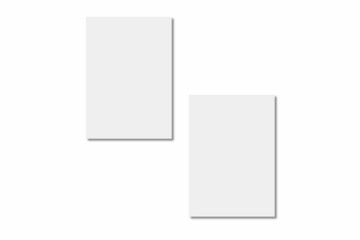 Blank paper illustration for mockup. Flyer or poster. 3D Rendering.