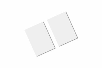 Blank paper illustration for mockup. Flyer or poster. 3D Rendering.