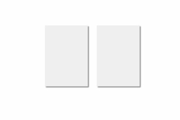 Blank paper illustration for mockup. Flyer or poster. 3D Rendering.