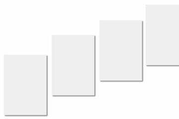 Blank paper illustration for mockup. Flyer or poster. 3D Rendering.