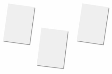 Blank paper illustration for mockup. Flyer or poster. 3D Rendering.