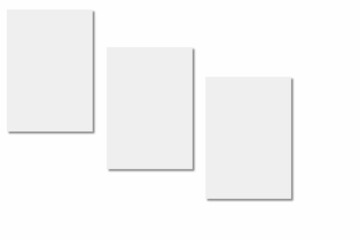 Blank paper illustration for mockup. Flyer or poster. 3D Rendering.