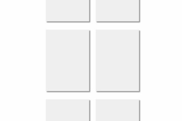 Blank paper illustration for mockup. Flyer or poster. 3D Rendering.