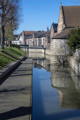 Tongeren. Belgium. Canal and citywall.