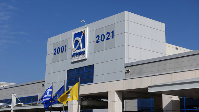 Athens International airport in Spata area, Attica, Greece