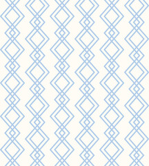 Abstract geometric background. Vector seamless pattern with rhombuses and zigzag lines. Vintage diamond wallpaper print