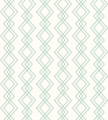 Abstract geometric background. Vector seamless pattern with rhombuses and zigzag lines. Vintage diamond wallpaper print