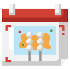 DANGO flat icon,linear,outline,graphic,illustration