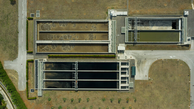 Aerial View of WWTP in Zadar, Croatia