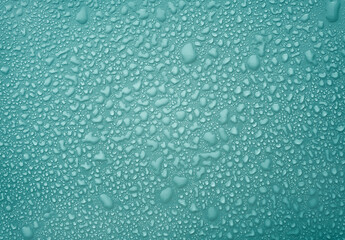 Droplets water background. Rain wallpaper with liquid drop