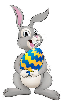 recommend clip art: Easter Bunny Cartoon Rabbit With Giant Egg