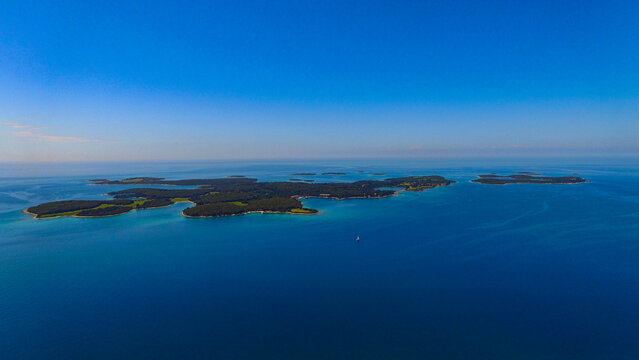 Aerial view of Brijuni national Park, Pula, Croatia