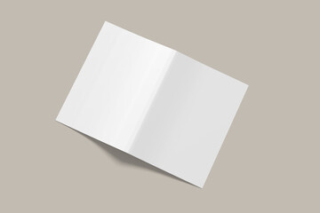 Blank A4 Cover Bifold Brochure Mockup