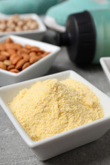 Concept of sports or fitness nutrition, close up