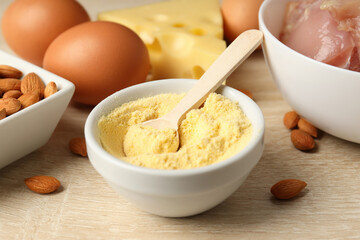 Concept of sports or fitness nutrition, close up