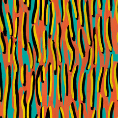 animalistic colorful seamless pattern imitating the skin of a leopard, zebra, giraffe. Bright rich bold pattern with a print of African safari animals in colorful stylish mimicking in nature