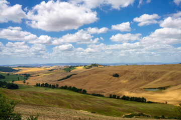 Fototapeta na wymiar Rural landscape in Val d Orcia, Tuscany, Italy