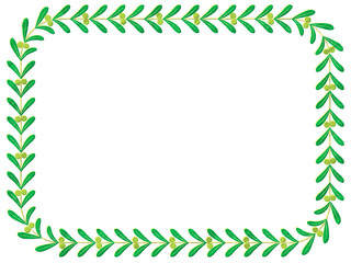 Fototapeta premium オリーブの枝のフレーム（四角）