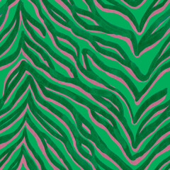 Animalistic bright pattern with the color of a wild leopard. Exotic savannah imitation of the skin of wild animals, zebra, jaguar, giraffe. Printable seamless pattern