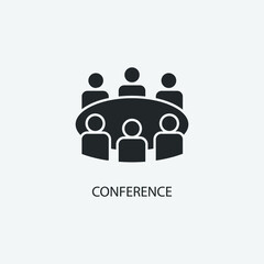 conference vector icon illustration sign 