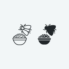 dirty food vector icon illustration sign 