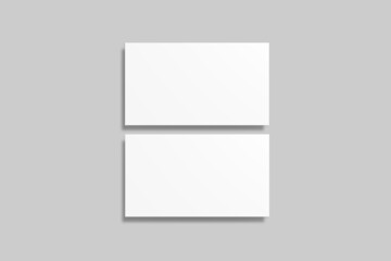 Blank Business Card Mockup Top View 