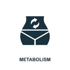 Metabolism icon. Monochrome simple Metabolism icon for templates, web design and infographics