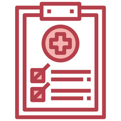 Fototapeta premium HEALTH CHECK red line icon,linear,outline,graphic,illustration