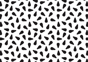 Black sesame seeds pattern wallpaper. Black sesame seeds on white background.