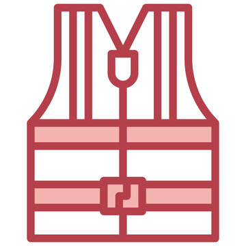 recommend clip art: LIFE VEST red line icon,linear,outline,graphic,illustration