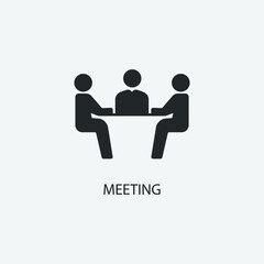 meeting vector icon illustration sign 