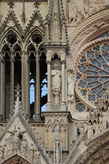 Reims Cathedral, a Roman Catholic cathedral in the French city of the same name, the archiepiscopal see of the Archdiocese of Reims