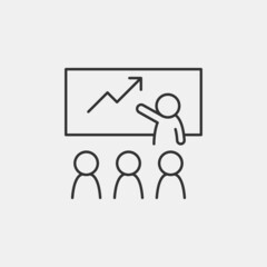 Fototapeta premium presentation vector icon illustration sign 