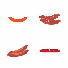 Sausage Icon Illustration vector background