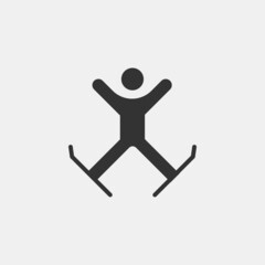 ski vector icon illustration sign 